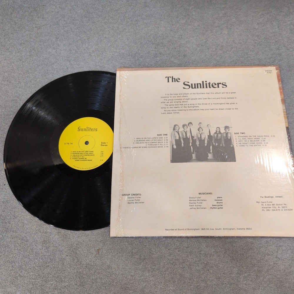 The Sunliters Vinyl LP Record S-79-1 Religious Gospel Sound of Birmingham VG - Picture 2 of 2